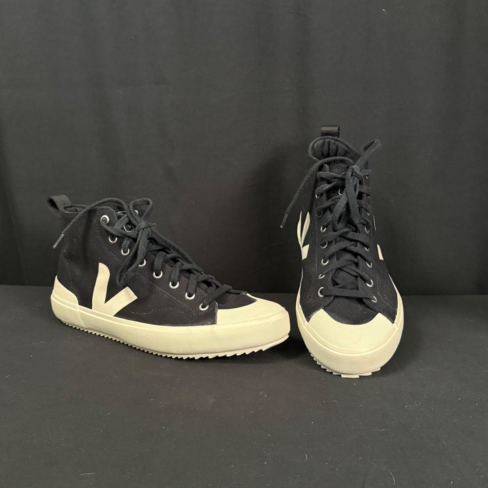 Veja Wata II High Top Black Pierre Canvas Sneakers Unisex M10/W12 US 43 EUR